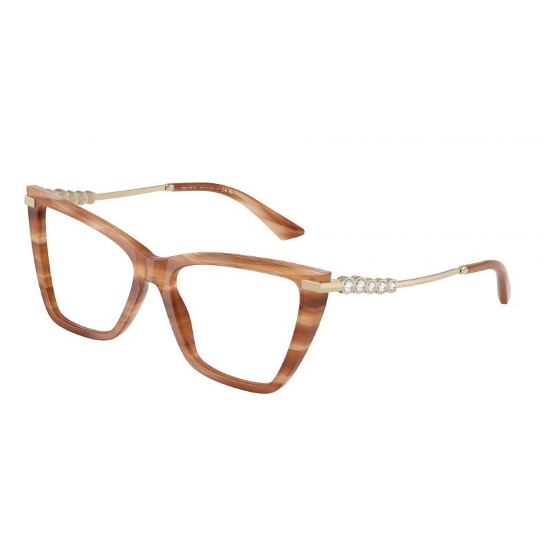 Eyeglasses Jimmy Choo JC 3020 B 5055 Striped Havana Glitter Brown / Demo Lens 53mm