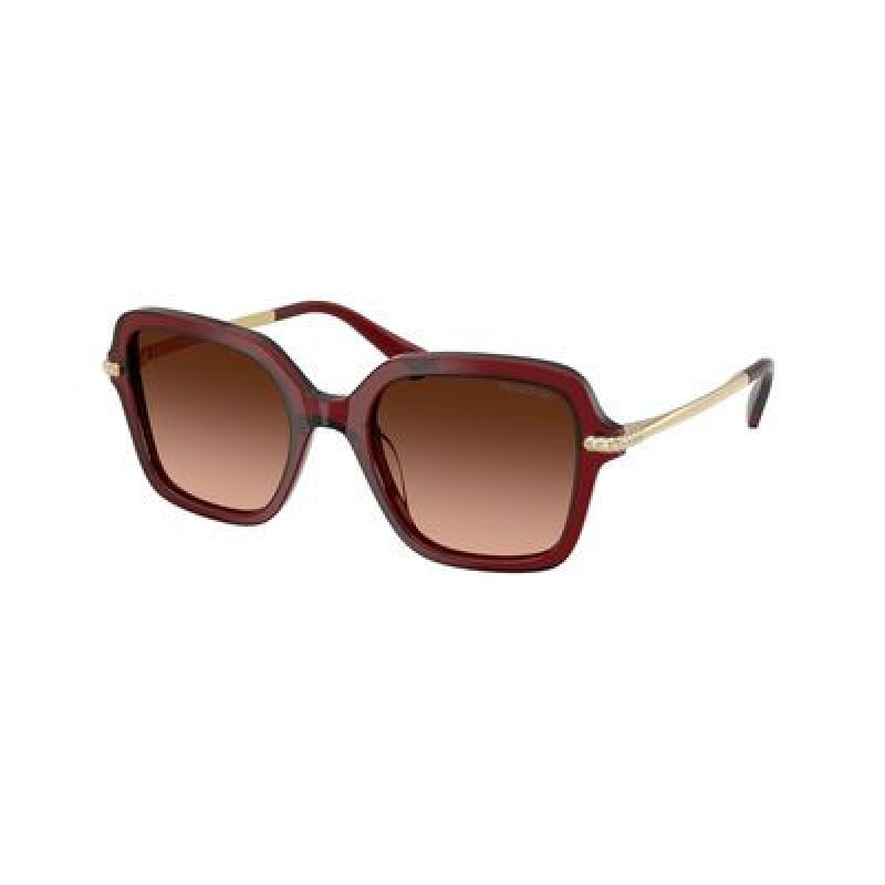 Sunglasses Swarovski SK 6040 F 10735M Transparent Burgundy / Pink Gradient Grey Polyamide Standard 52mm