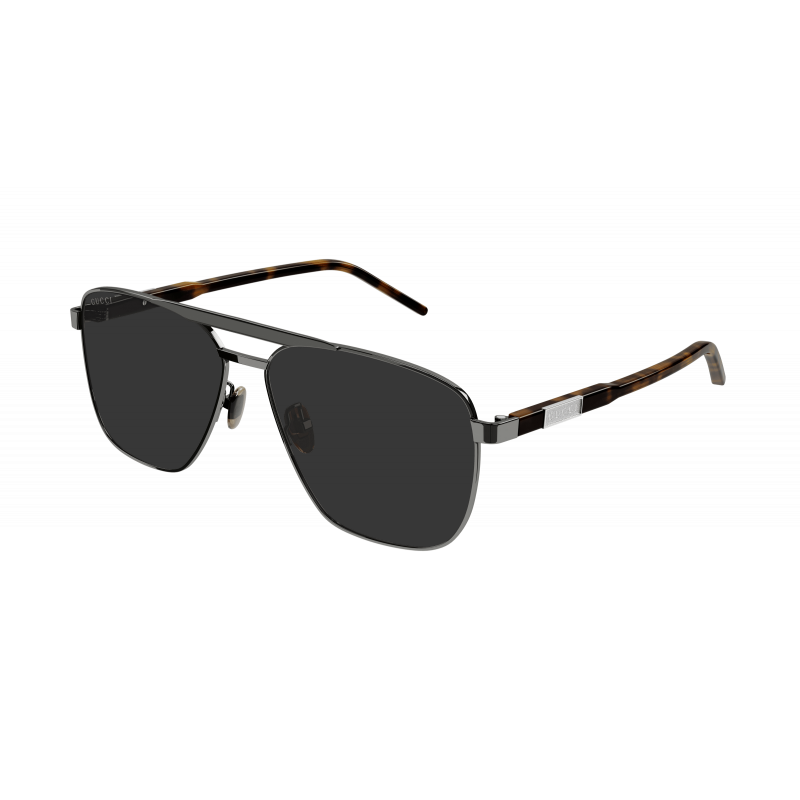 Sunglasses Gucci GG 1164 S- 001 Gunmetal / Grey Havana 58mm