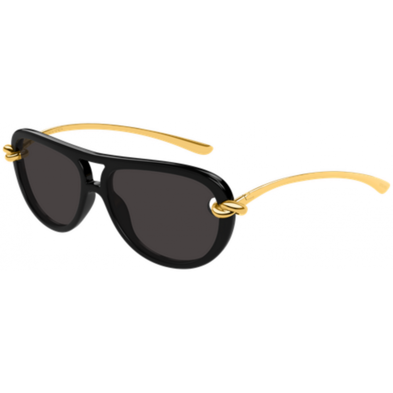 Sunglasses Bottega Veneta BV 1418 S- 005 Black / Grey Gold 58mm