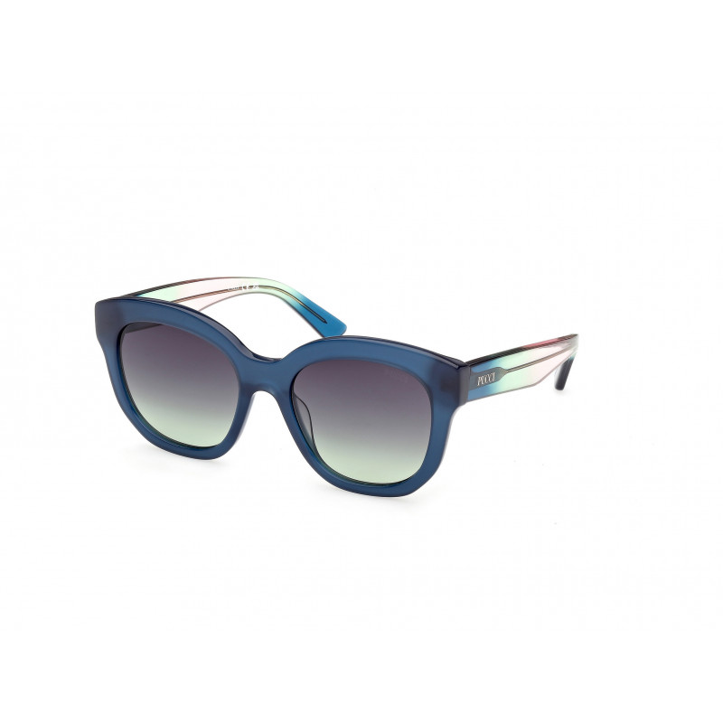 Sunglasses Emilio Pucci EP 0254 90B Shiny Light Blue / Blue/Gradient 53mm