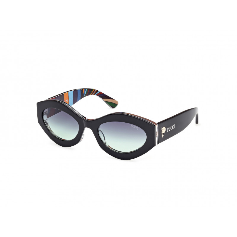 Sunglasses Emilio Pucci EP 0227 01B Black/Texture / 54mm