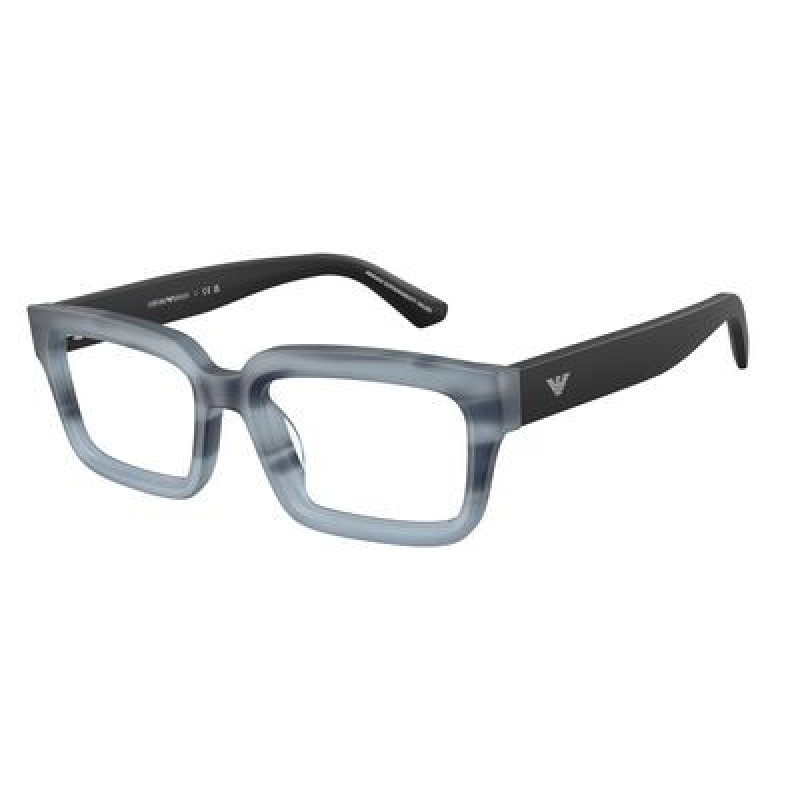 Eyeglasses Emporio Armani EA 3277 U 6368 Matte Striped Havana Blue / Demo Lens 54mm