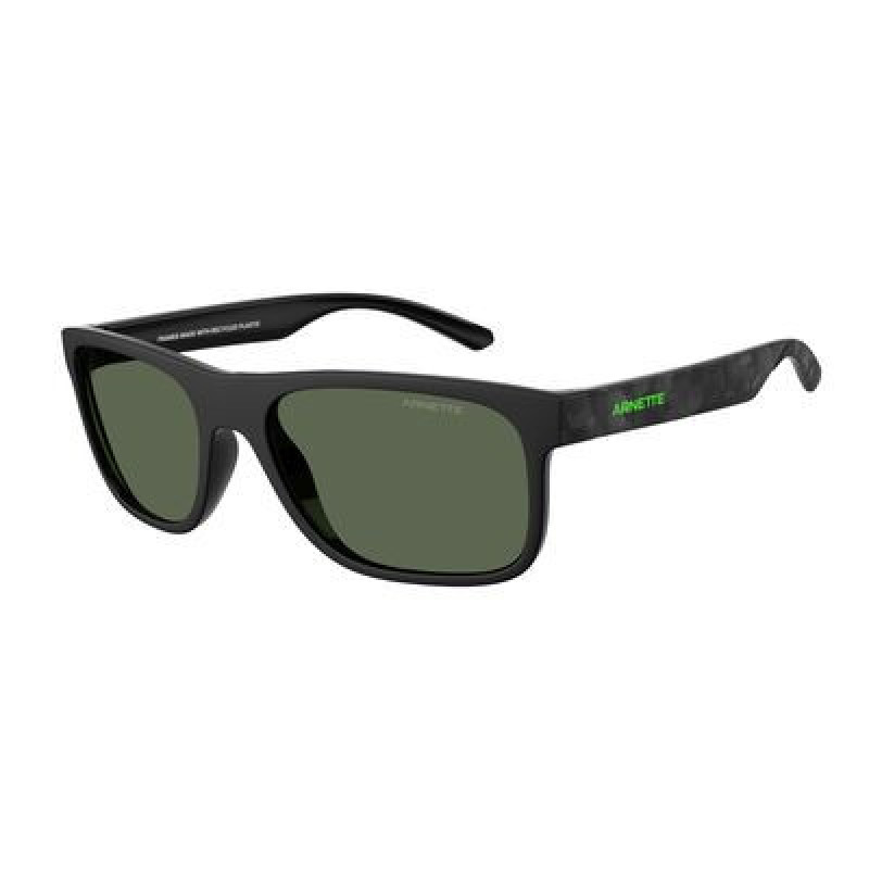 Sunglasses Arnette AN 4341 290071 Black Matte/Shiny / Dark Green Policarbonate Standard 56mm