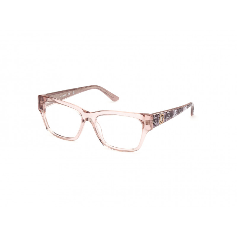 Eyeglasses Guess GU 50126 057 Shiny Beige / Animal/Monocolor 49mm