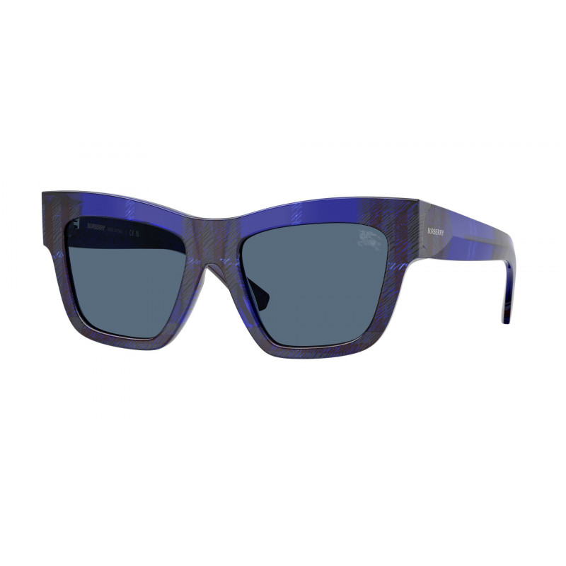 Sunglasses Burberry BE 4449 411480 Check Blue / Dark Polyamide Standard 53mm
