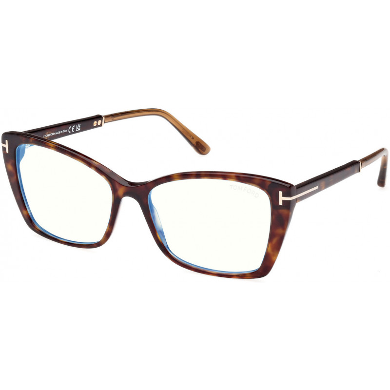 Eyeglasses Tom Ford FT 5893 -B 052 Dark Havana / Shiny Yellow 55mm