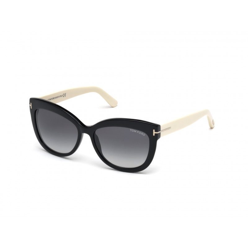Sunglasses Tom Ford FT 0524 05B Shiny Black / Ivory 56mm