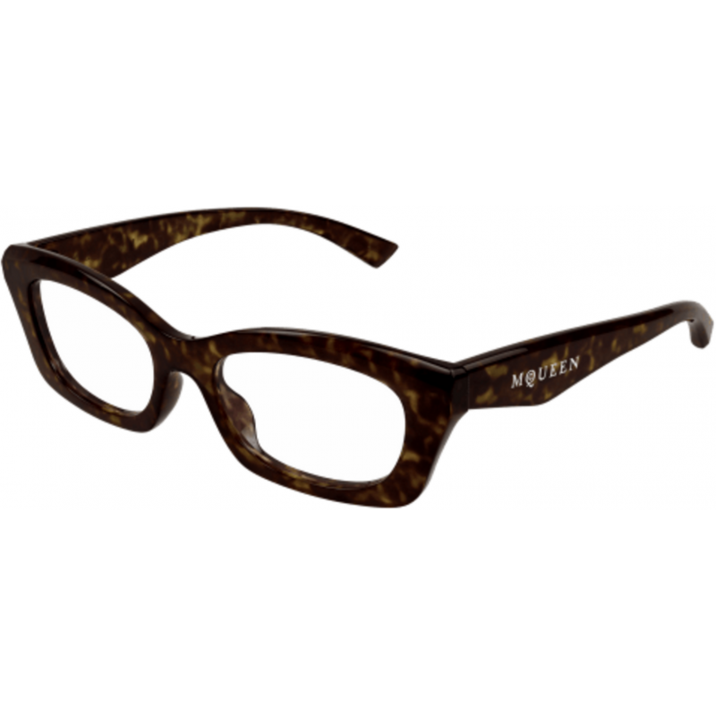 Eyeglasses Alexander McQueen AM 0474 O- 002 Havana / Transparent 52mm