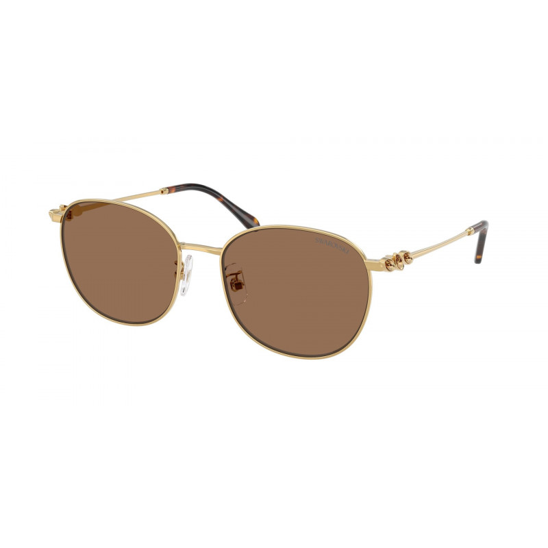 Sunglasses Swarovski SK 7050 D 403773 Gold / Dark Brown Polyamide Standard 57mm