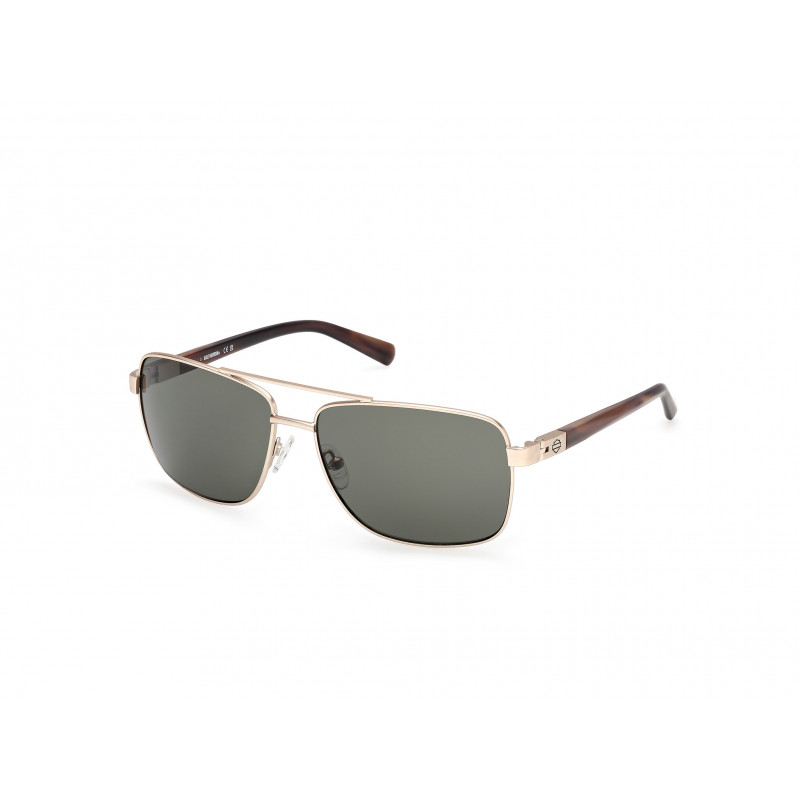 Sunglasses Harley-Davidson HD 00018 32N Matte Pale Gold / Light Brown/Horn 61mm