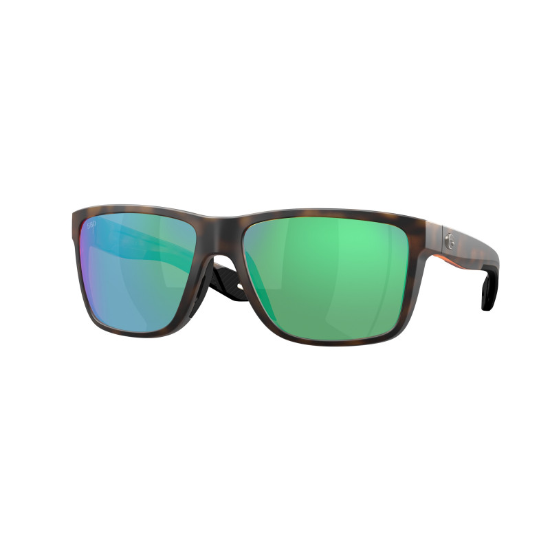 Sunglasses Costa Del Mar 6 S 9120 912009 Matte Tortoise / Green Mirror 580g Crystal Polarized