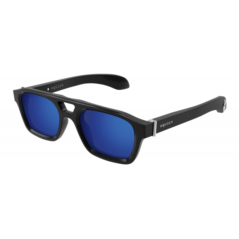 Sunglasses Alexander McQueen AM 0505 S- 003 Black / Blue 52mm