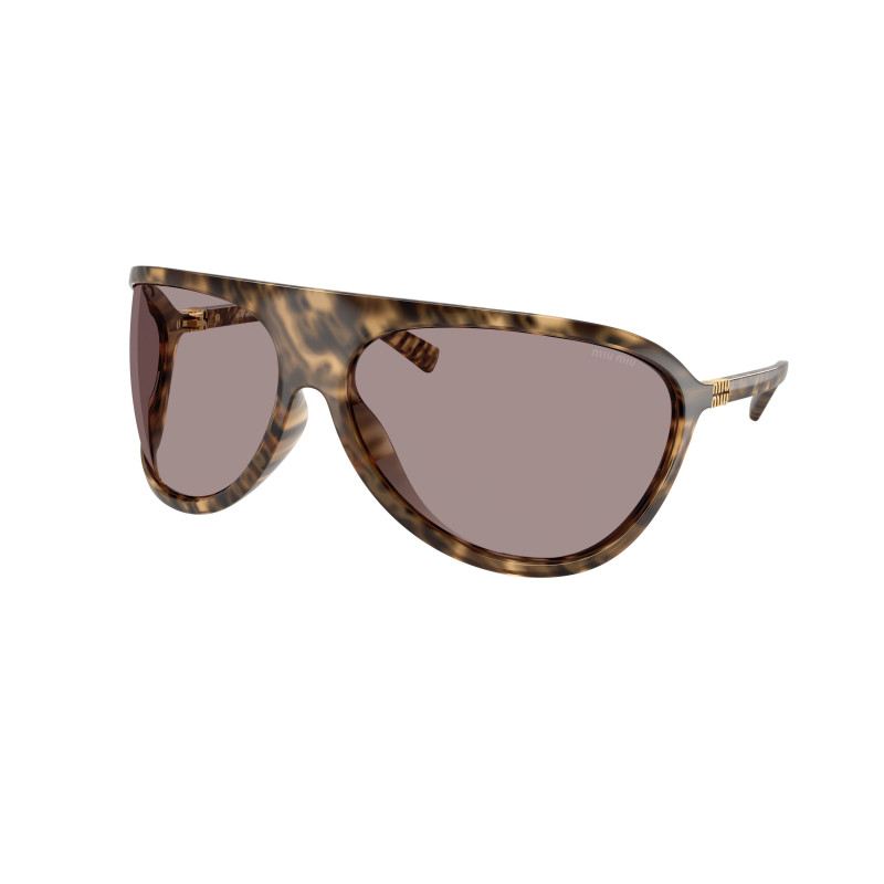 Sunglasses Miu MU A 01 S 11Z06I Havana / Light Purple Brown Polyamide Standard 75mm