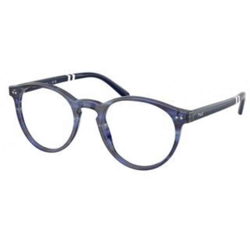 Eyeglasses Polo PH 2297 6314 Shiny Striped Blue / Demo Lens 50mm