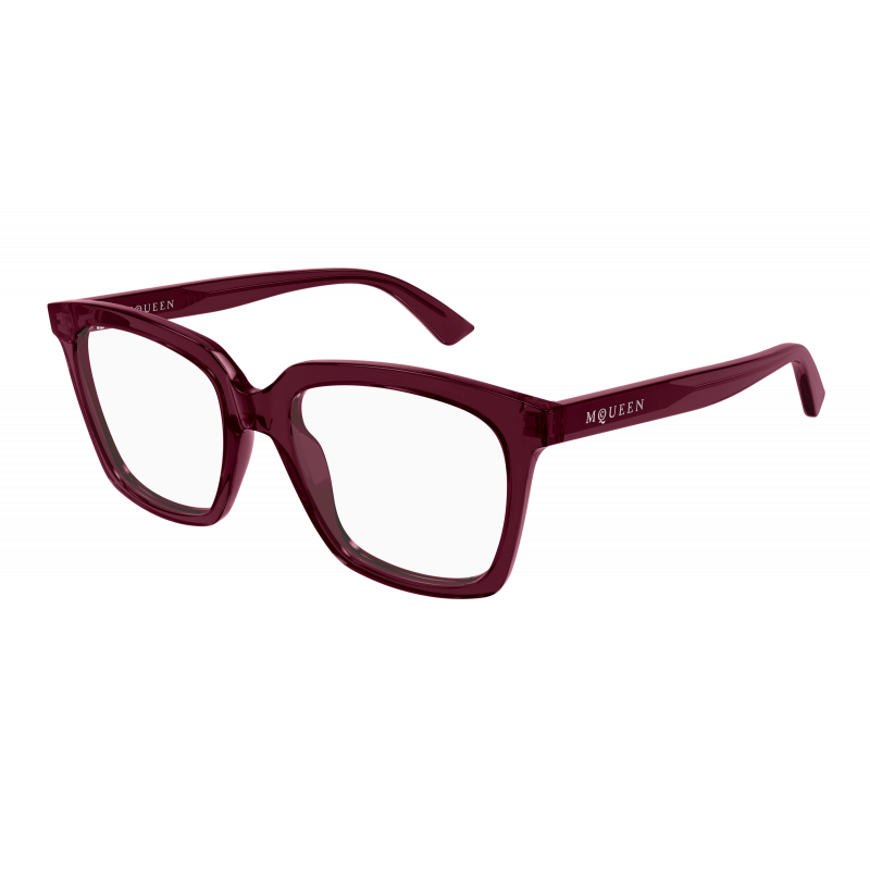 Eyeglasses Alexander McQueen AM 0513 O- 003 Burgundy / Transparent 53mm