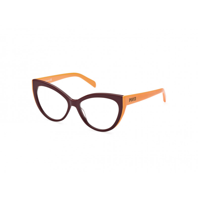 Eyeglasses Emilio Pucci EP 5215 071 Bordeaux/Monocolor / Shiny Light Orange 54mm