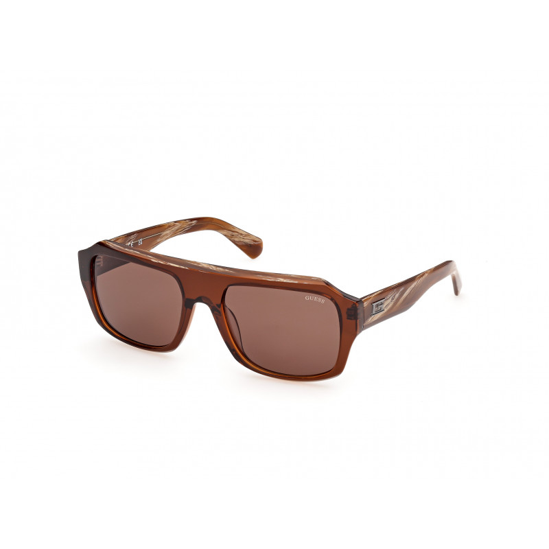 Sunglasses Guess GU 00367 48E Shiny Dark Brown / Light Brown/Horn 56mm