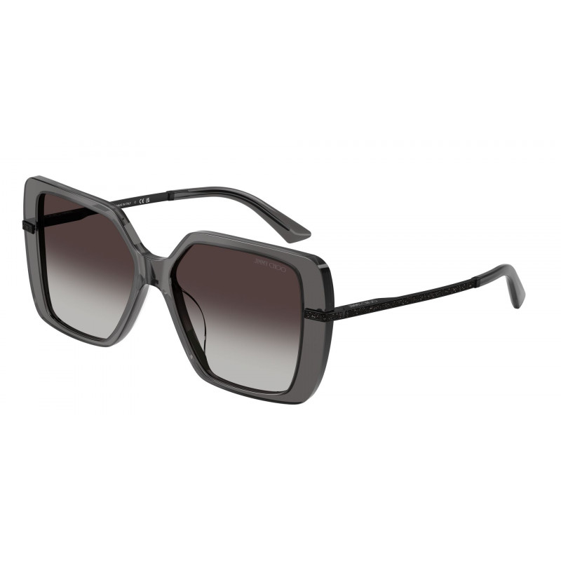 Sunglasses Jimmy Choo JC 5048 JU 50788G Transparent Black / Gradient Gray Polyamide Standard 55mm
