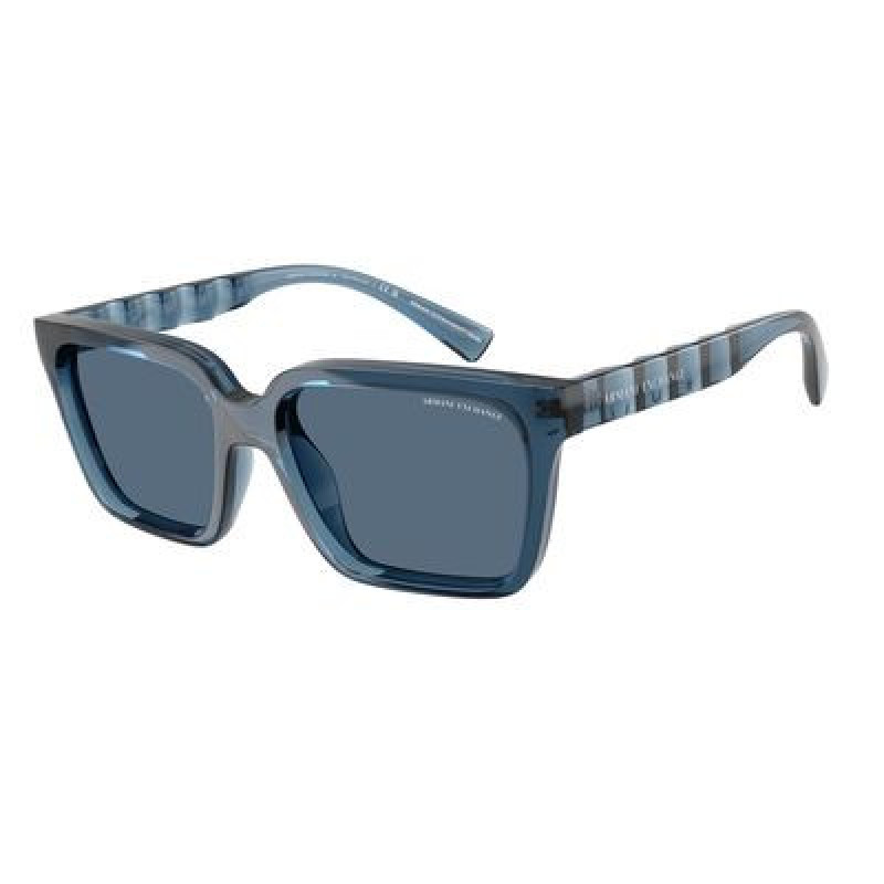 Sunglasses Armani Exchange AX 4147 S 840180 Shiny Transparent Blue / Dark Polyamide Standard 56mm