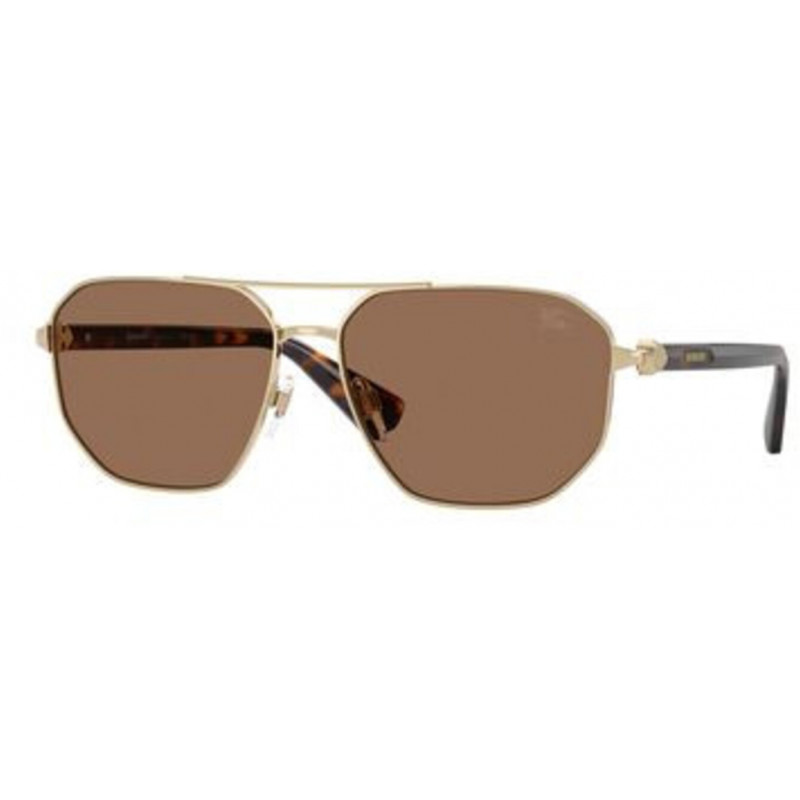 Sunglasses Burberry BE 3166 110973 Light Gold / Dark Brown Polyamide Standard 60mm