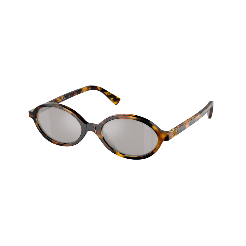 Sunglasses Miu MU 4 ZS VAU07F Honey Havana Light Grey Mirror