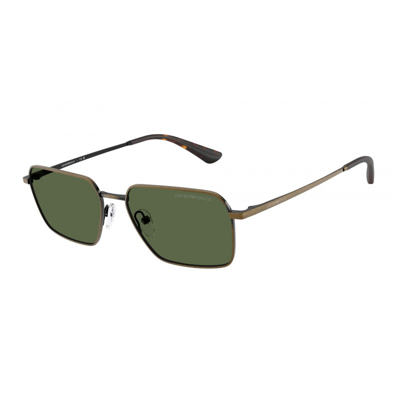 Sunglasses Emporio Armani EA 2178 344671 Shiny Anticate Gold / Dark Green Policarbonate Standard 54mm