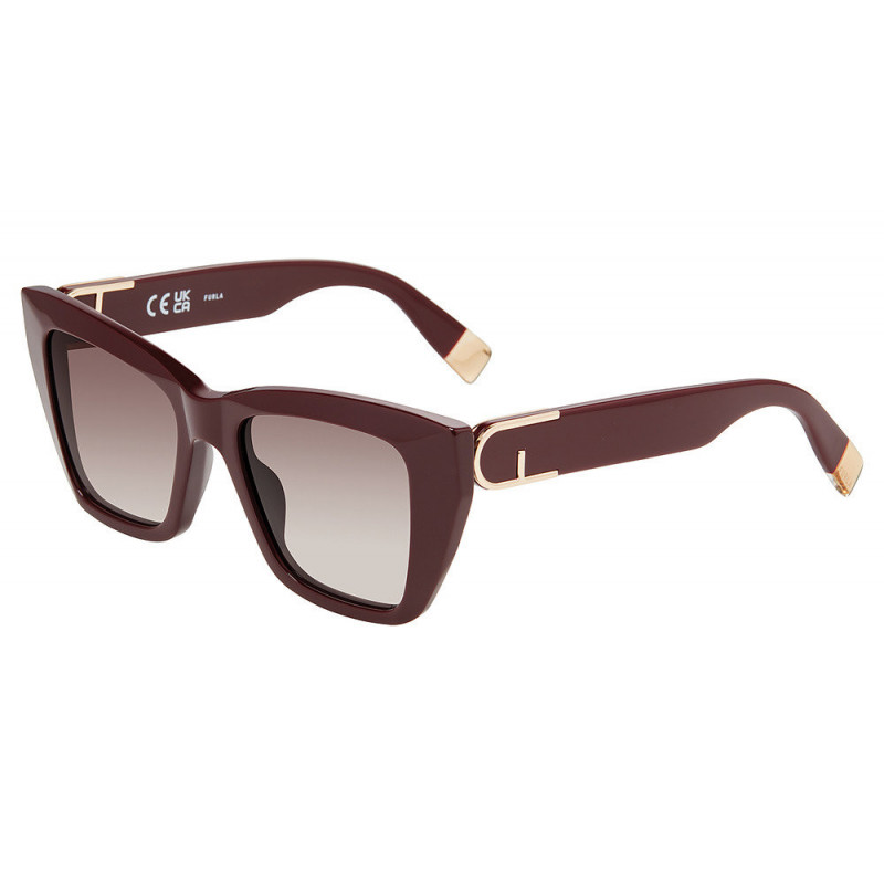 Sunglasses Furla SFU 882 09fh Shiny Full Bordeaux