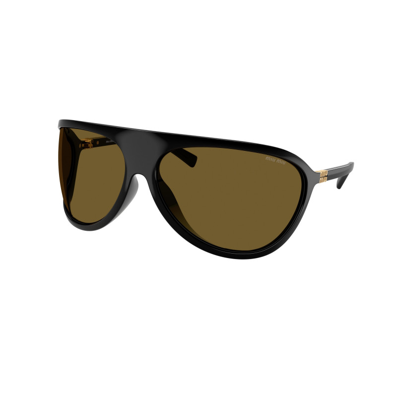 Sunglasses Miu MU A 01 S 1AB01T Black / Dark Brown Polyamide Standard 75mm