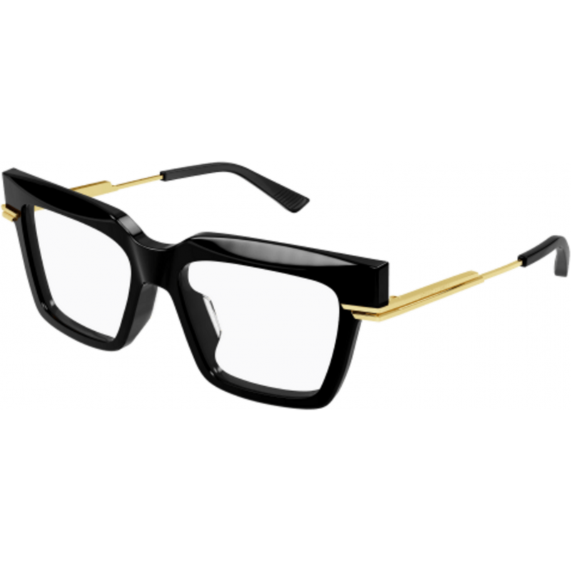 Eyeglasses Bottega Veneta BV 1243 O- 001 Black / Transparent Gold 53mm