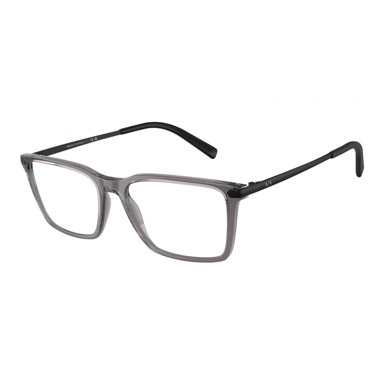 Eyeglasses Armani Exchange AX 3077 8239 Shiny Transparent Grey / Demo Lens 54mm