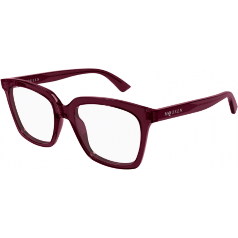 Eyeglasses Alexander McQueen AM 0513 O- 003 Burgundy / Transparent 53mm