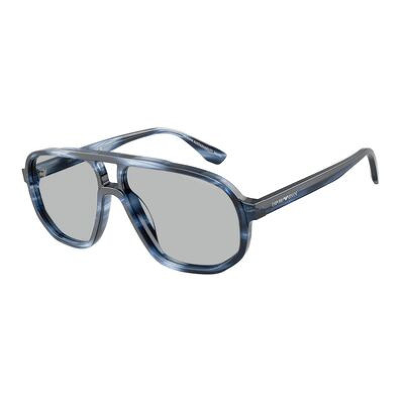 Sunglasses Emporio Armani EA 4263 U 632787 Striped Dark Blue / Light Grey Polyamide Standard 57mm