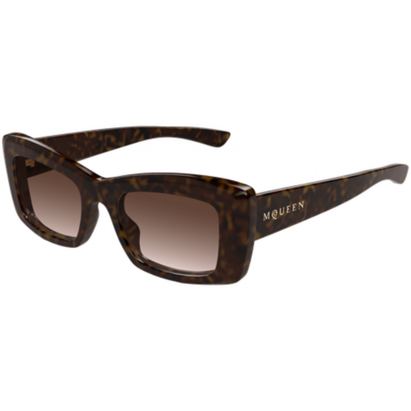 Sunglasses Alexander McQueen AM 0526 S- 002 Havana / Brown 50mm