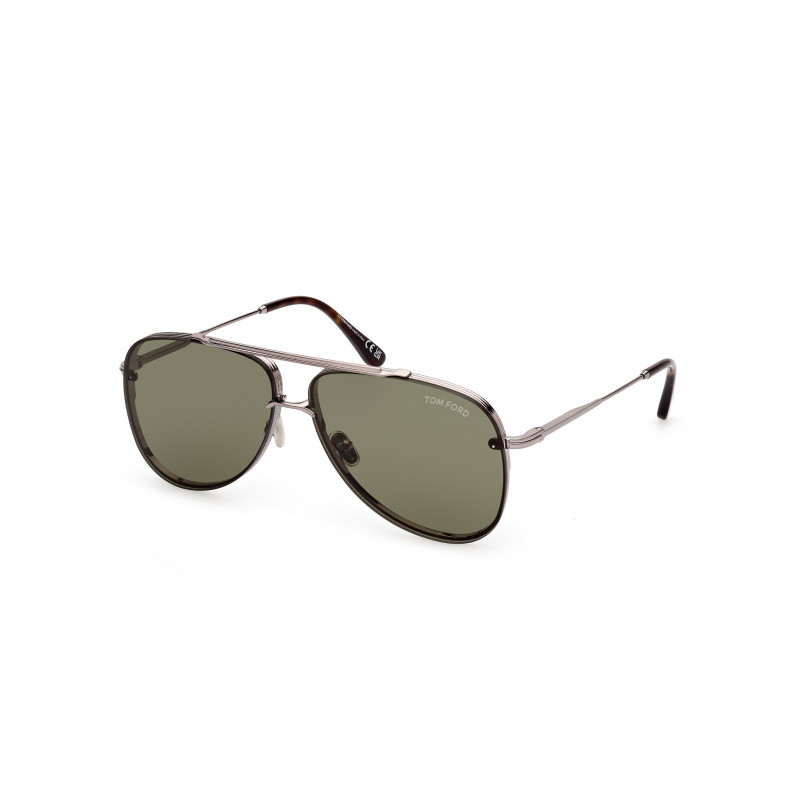 Sunglasses Tom Ford FT 1071 14N Shiny Light Ruthenium / 62mm