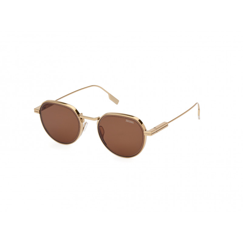 Sunglasses Zegna EZ 0244 34J Shiny Light Bronze / 52mm