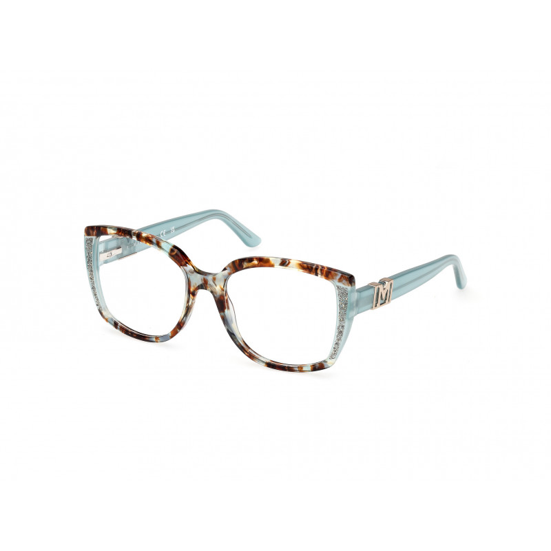 Eyeglasses Guess By Marciano GM 50012 089 Turquoise/Havana / Shiny Turquoise 55mm