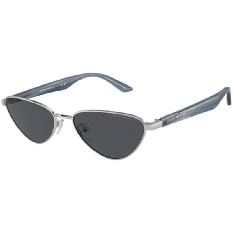 Sunglasses Emporio Armani EA 2153 301587 Shiny Silver Dark Grey