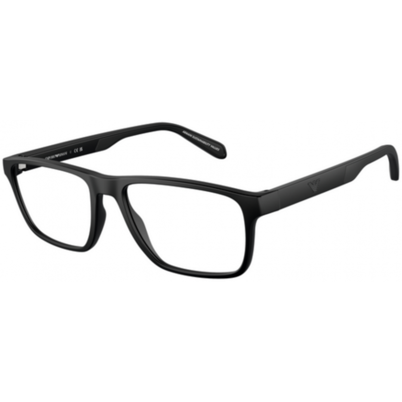 Eyeglasses Emporio Armani EA 3233 5001 Matte Black Demo Lens 56mm