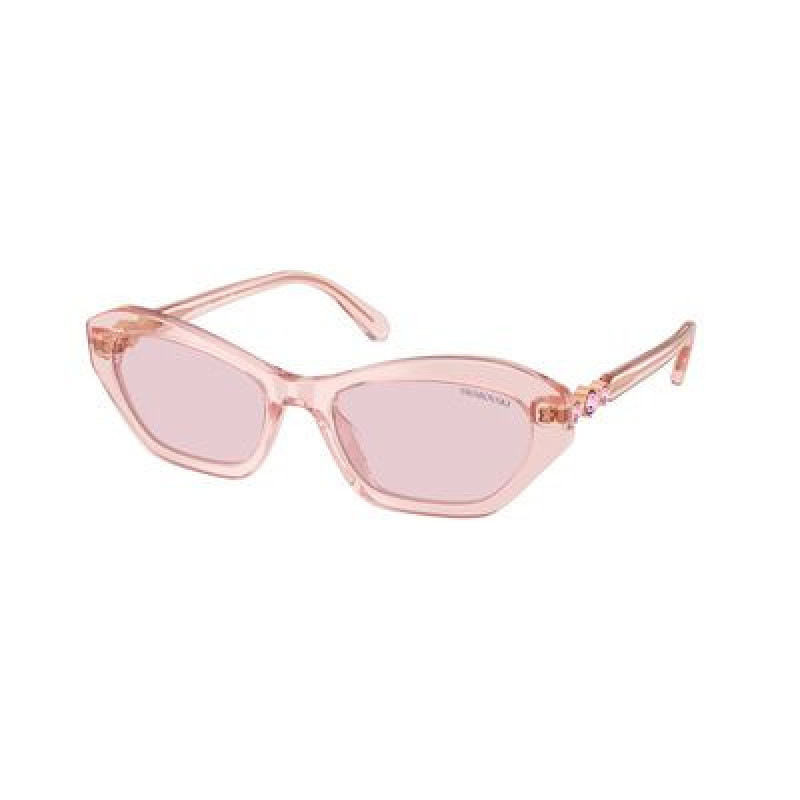 Sunglasses Swarovski SK 6048 1070P5 Transparent Pink / Transition Nxt Photochromic 54mm