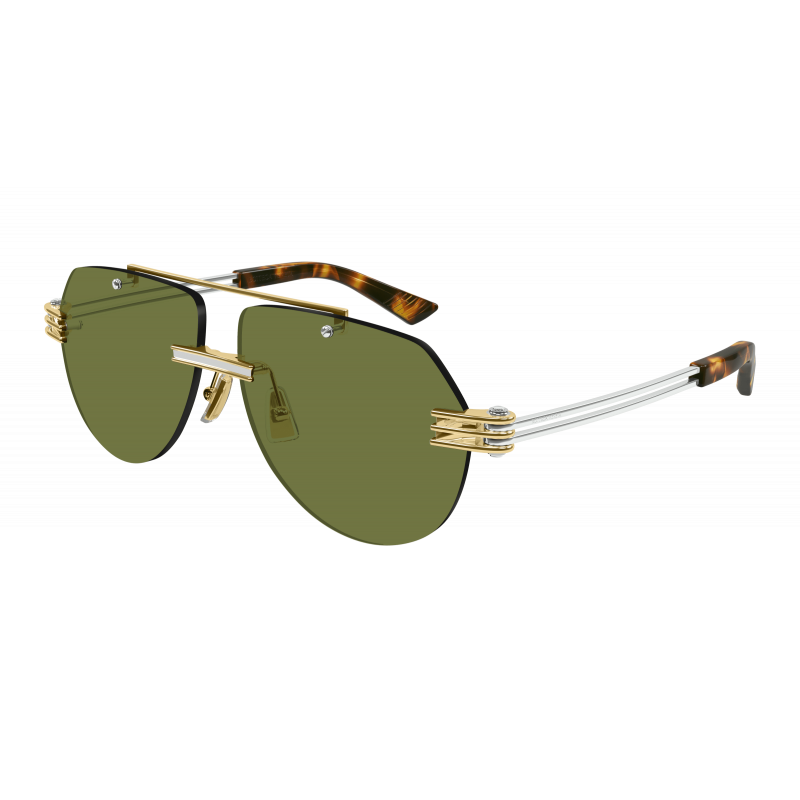 Sunglasses Bottega Veneta BV 1342 S- 003 Gold / Green Silver 59mm