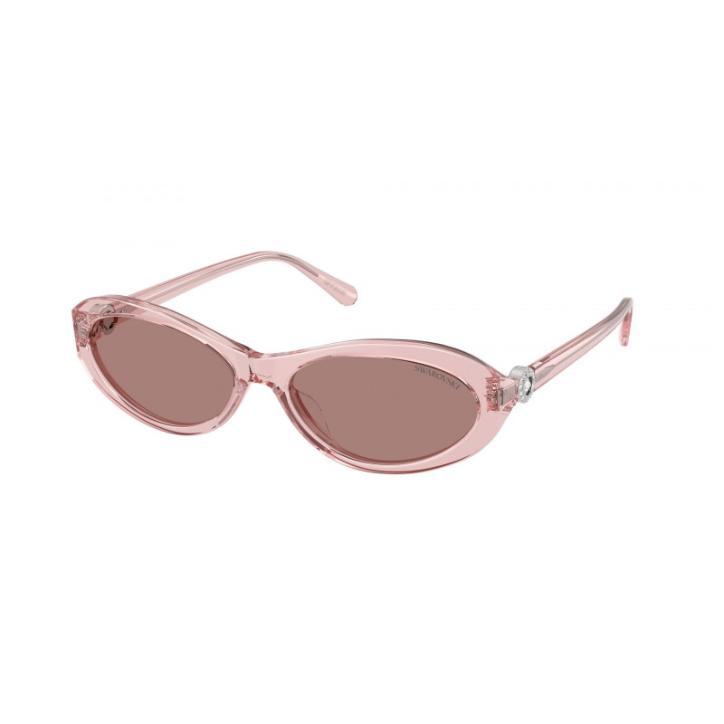 Sunglasses Swarovski SK 6069 U 110573 Transparent Pink / Light Brown Polyamide Standard 56mm