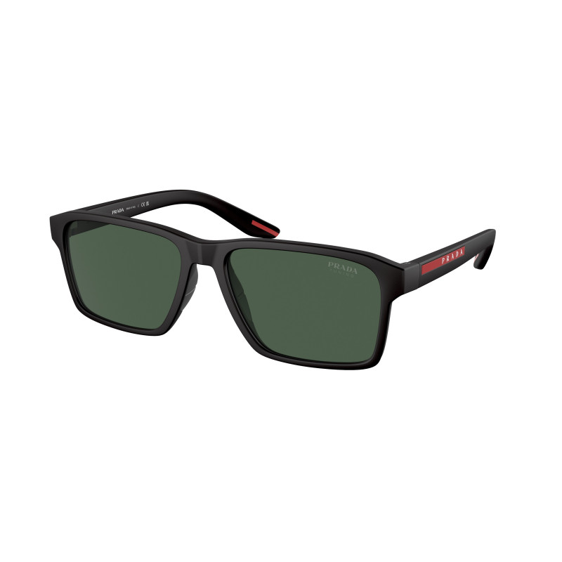 Sunglasses Prada Linea Rossa PS 05 YSF DG006U Black Rubber Dark Green Tuning