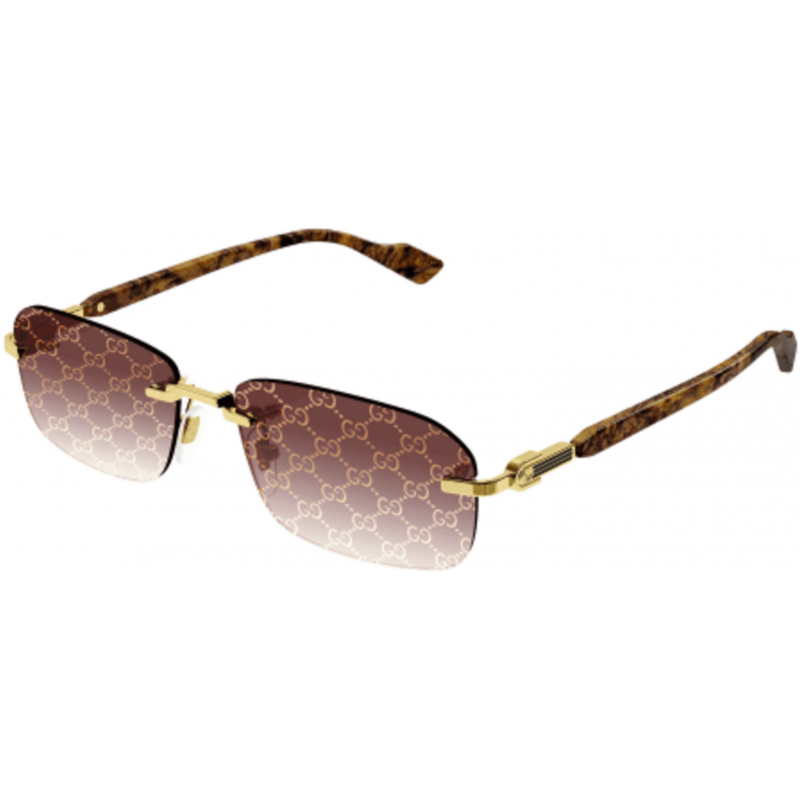 Sunglasses Gucci GG 1221 S- 004 Gold / Red Yellow 56mm