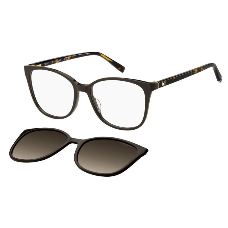 Eyeglasses Tommy Hilfiger TH 2294 /C 09QLA La Brown Shaded Polarized 52mm