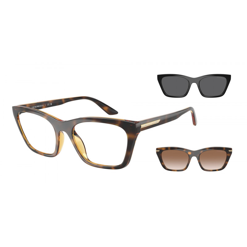 Sunglasses Emporio Armani EA 4274 BU 50261W Shiny Havana / Clear Polyamide Standard 53mm