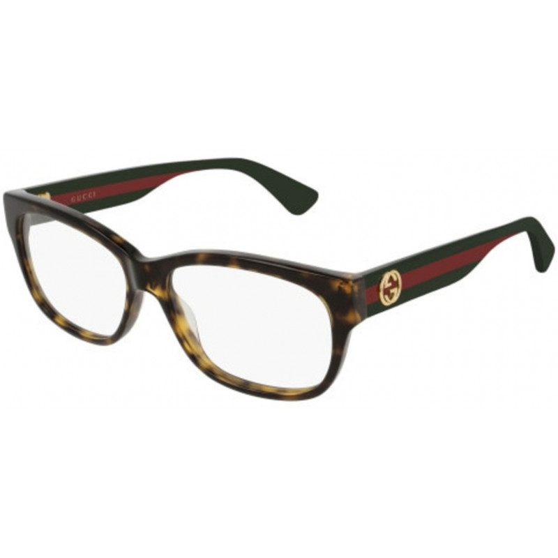Eyeglasses Gucci GG 0278 O- 012 Havana / Transparent Multicolor 55mm
