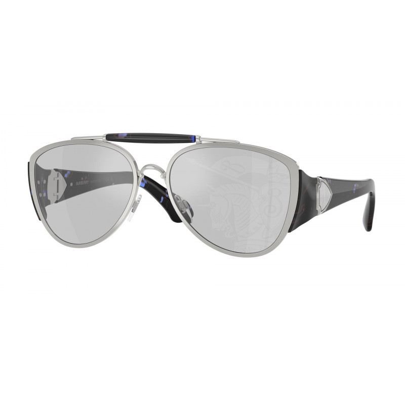 Sunglasses Burberry BE 3161 100569 Silver / Light Grey Tampo Polyamide Standard 60mm
