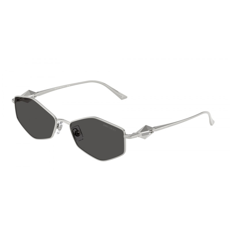 Sunglasses Jimmy Choo JC 4017 300287 Silver / Dark Grey Polyamide Standard 55mm