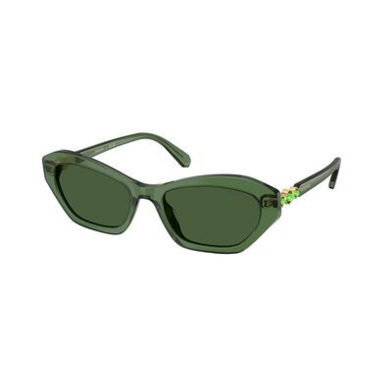 Sunglasses Swarovski SK 6048 108571 Transaprent Green / Dark Polyamide Standard 54mm